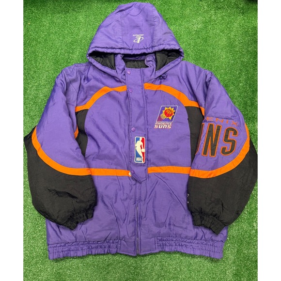 Vintage 90s logo athletics Phoenix Suns embroidered‎ puffer heavyweight jacket